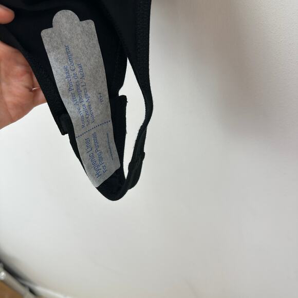 Madewell Wide Strap Tank Thong Bodysuit Black Stretch Cotton Blend Small NWT - Picture 10 of 13